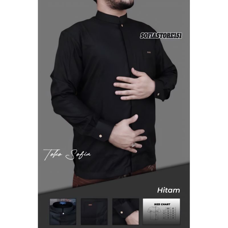 baju koko ahya slimfit bahan catton madinah size m