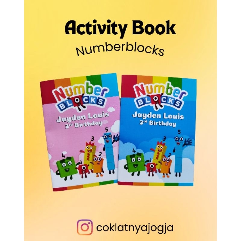 (PO 13hari, MIN. 12set) Set Buku Aktivitas, Alat Tulis dan Ular Tangga Tema Numberblocks
