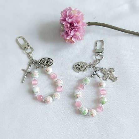 Polkadotts Hadiah Baptis Komuni - Gantungan Rosario Katolik "Serene" Series (Katolik)