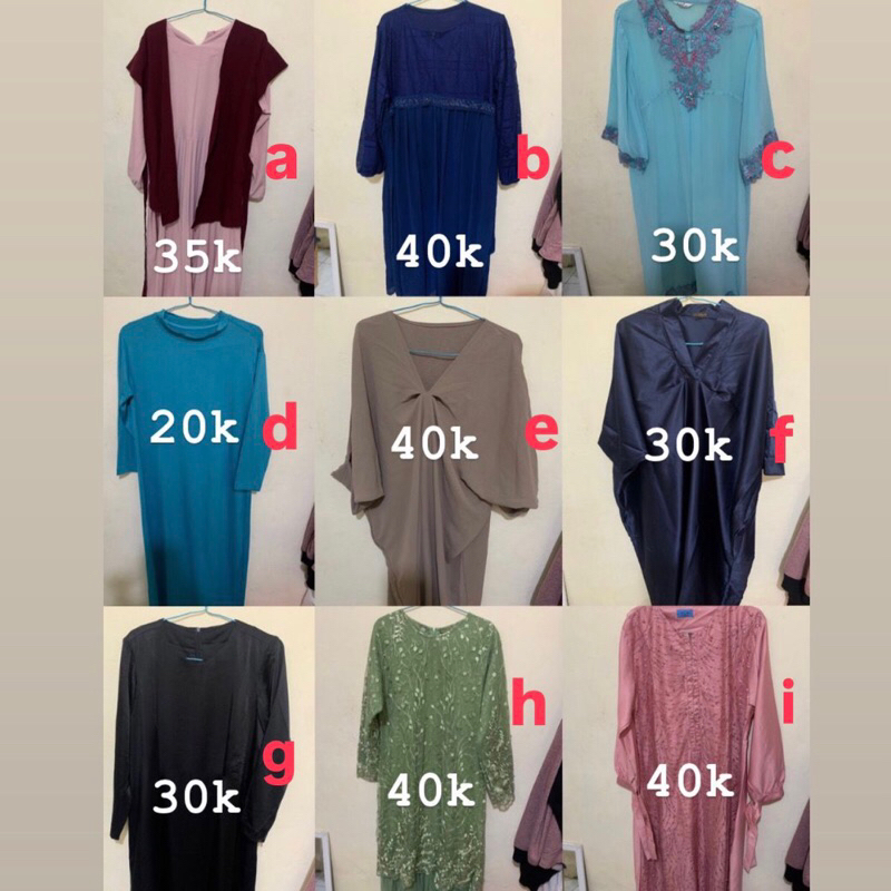 preloved baju blouse gamis celana baju kodok murah