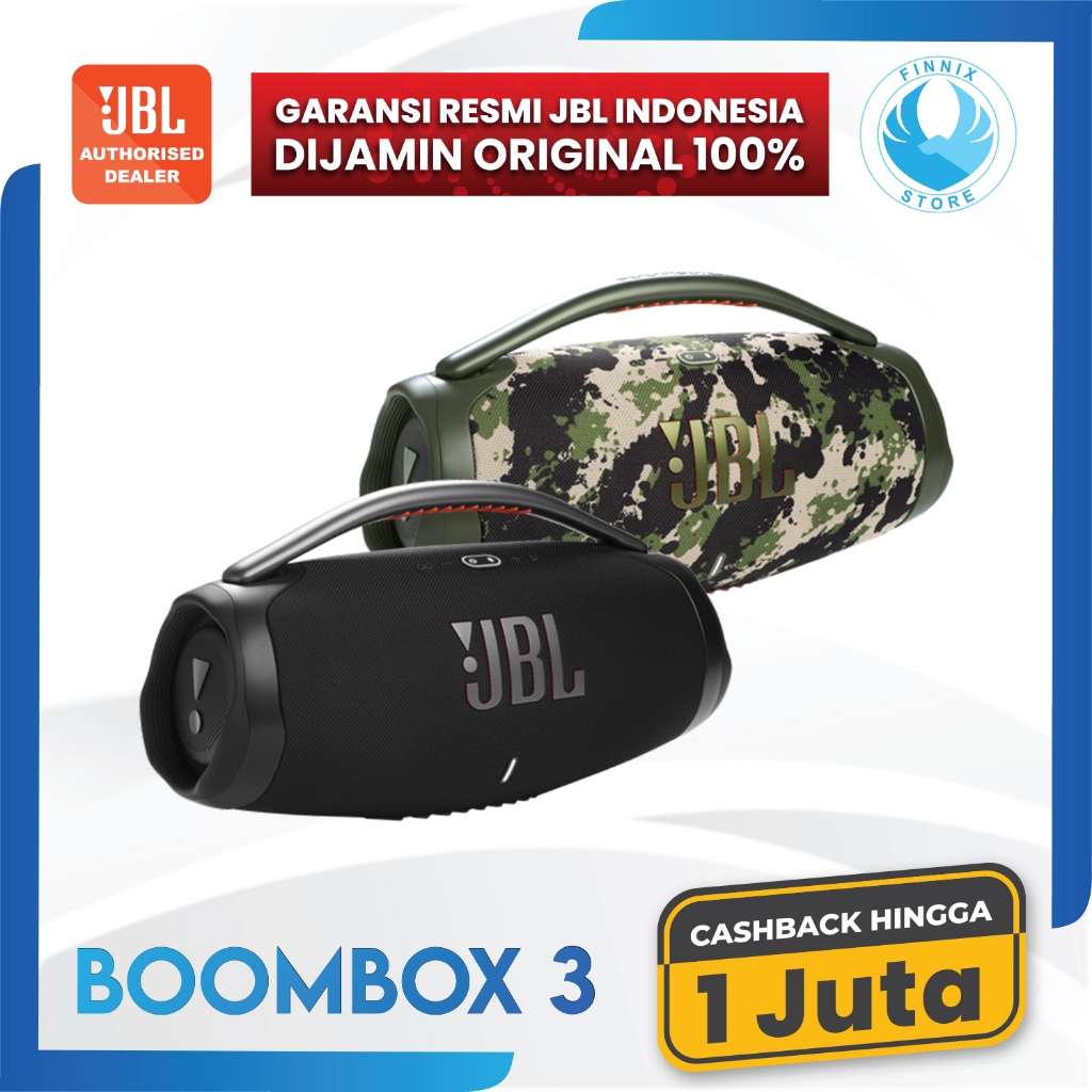 JBL Boombox 3 Wireless Bluetooth Speaker Portable - Garansi Resmi