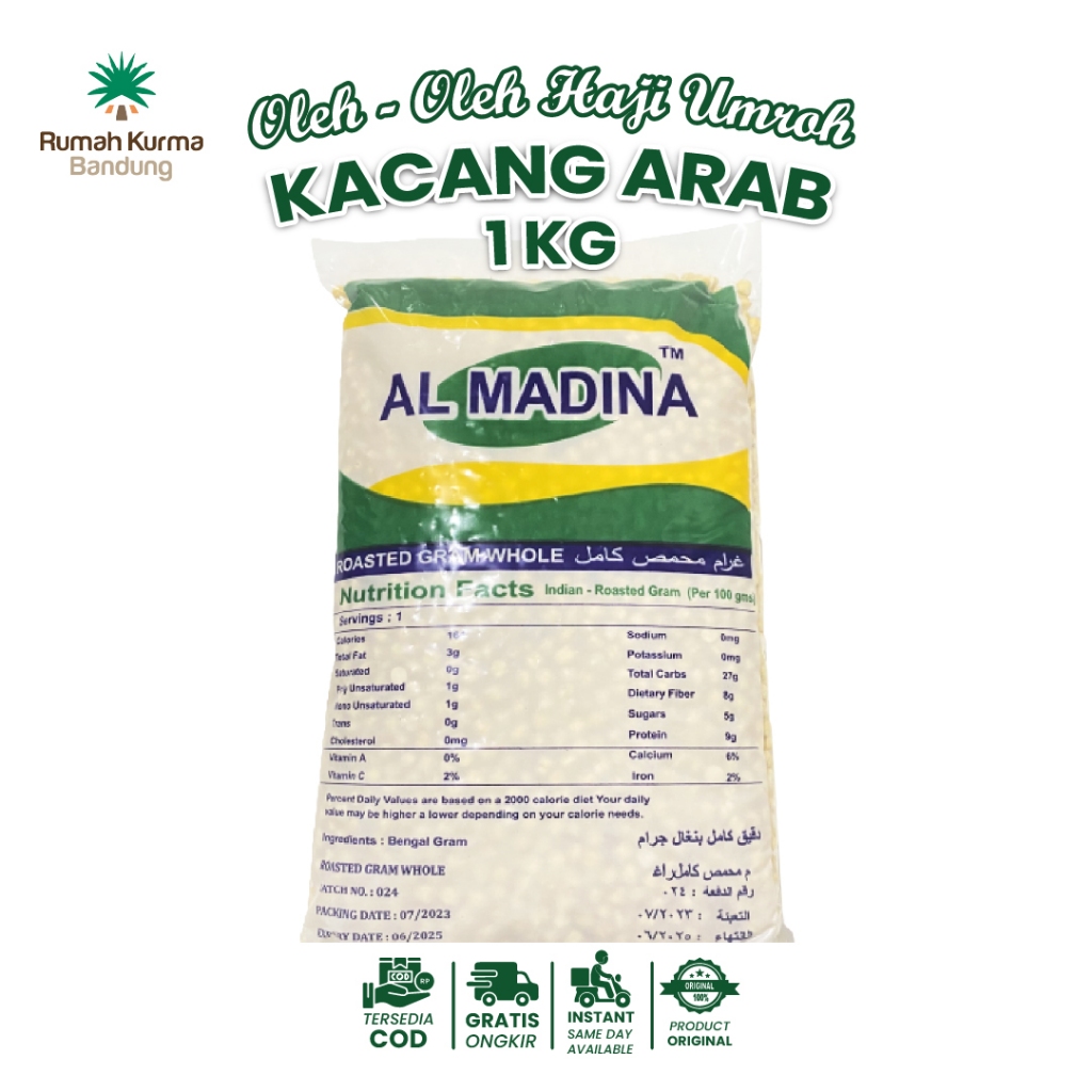 

KACANG ARAB CHICKPEAS Panggang 1Kg Original Oleh-Oleh Haji dan Umroh