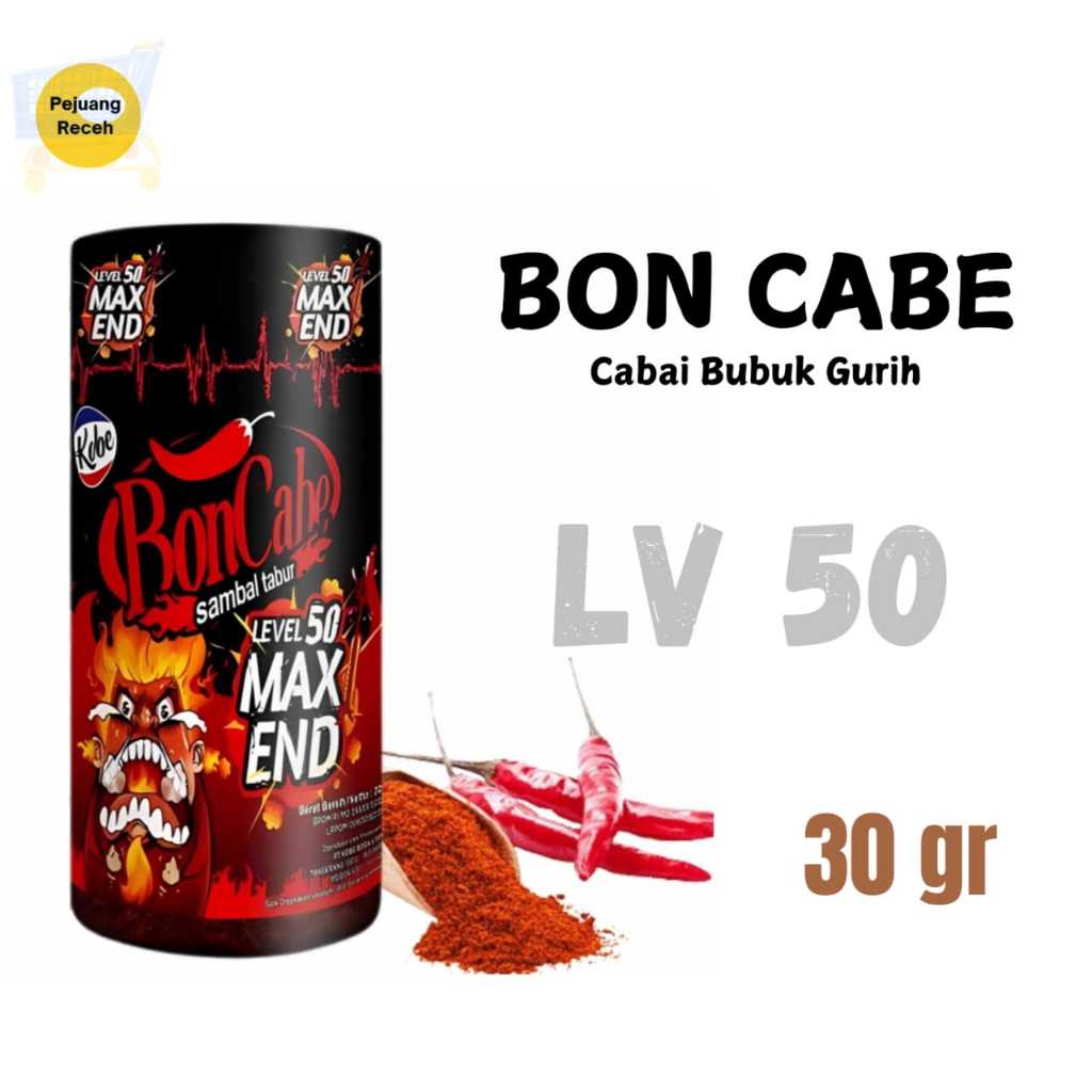 

BONCABE SAMBAL TABUR PEDAS LEVEL MAX 50 | HALAL PRAKTIS, CABAI BUBUK TABUR PELENGKAP HIDANGAN