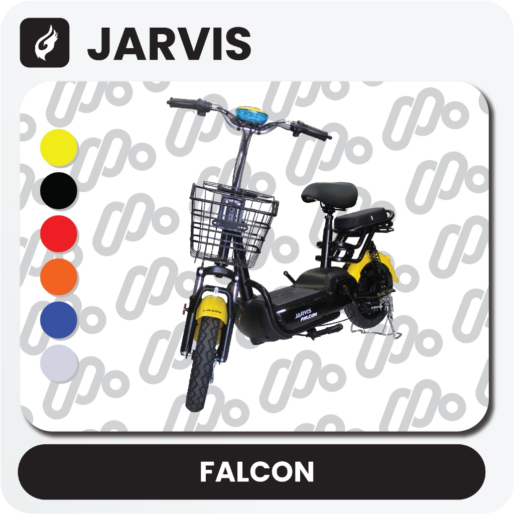 Sepeda Listrik Jarvis Falcon 20 Inci - Hitam, Putih, Merah | Baterai Lithium-ion 500Wh