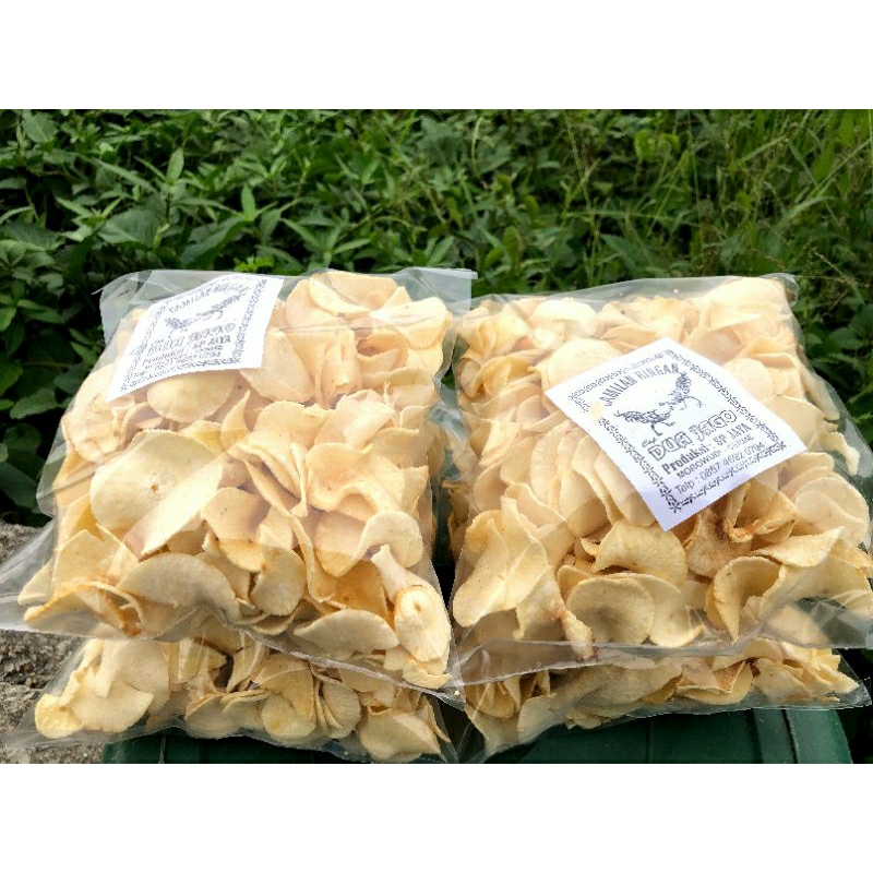 

TERMURAH!! KERIPIK SINGKONG GURIH BAWANG PUTIH 200Gr