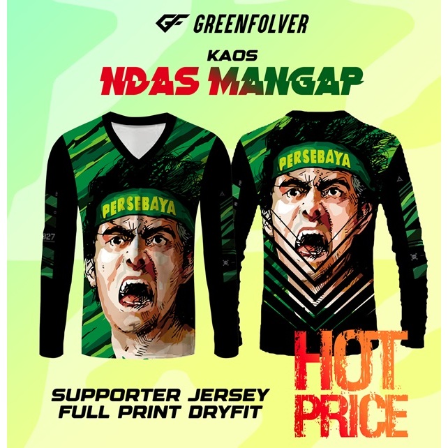 Jersey Ndas Mangap Supporter Persebaya Full Printing Lengan Panjang