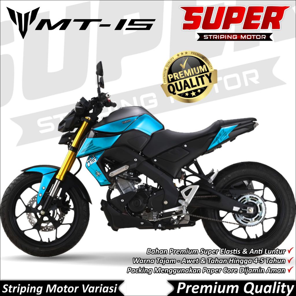 Stiker MT15 Anti Luntur keren Striping MT 15 Striping Yamaha MT15 Polos