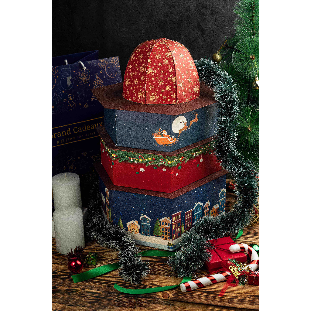 

3-Tier Christmas Stories BOX ONLY kotak kado Hampers Parcel