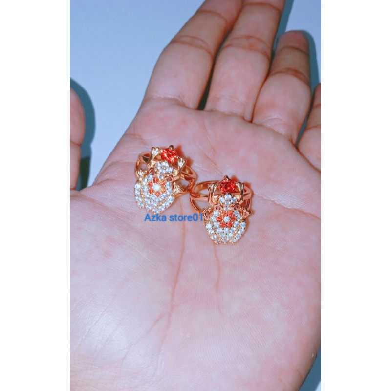 cincin dewasa, pria wanita,kodok viral isi 1pcs motif terbaru,titanium fashion