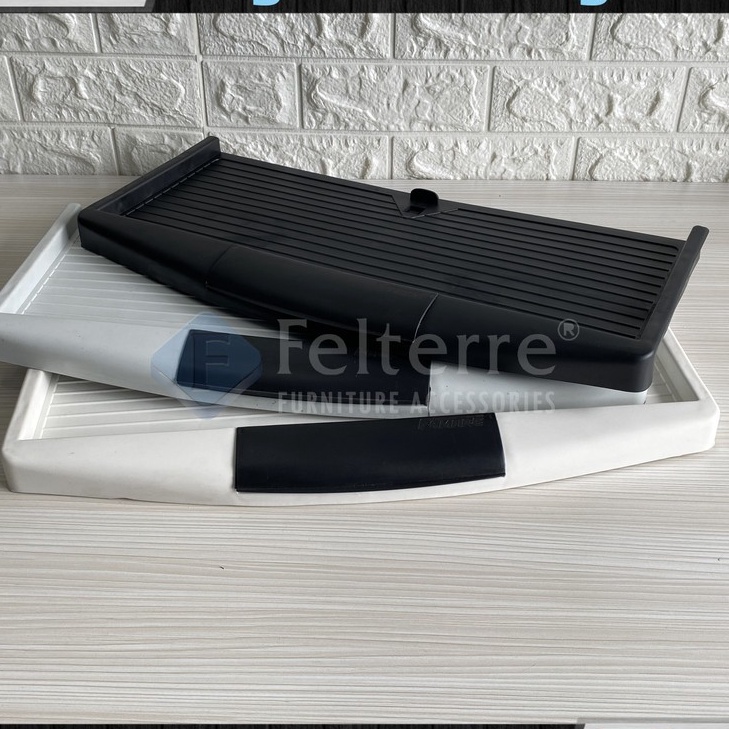 HJ6 keyboard tray pvc FELTERRE  tatakan mat sliding rel laci meja komputer