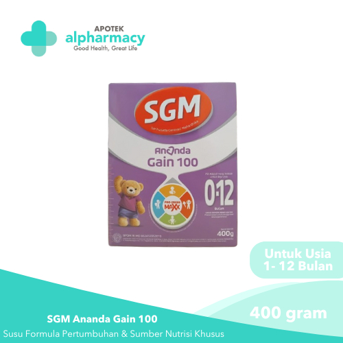 SGM Ananda Gain 100 0-12 Bulan Susu Bubuk 400 gram