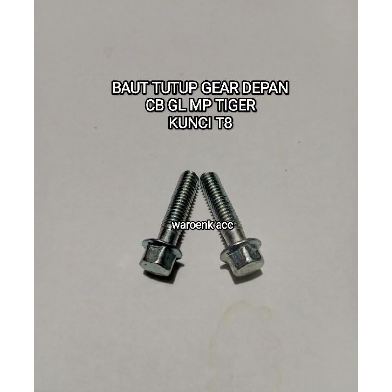 BAUT TUTUP GEAR DEPAN CB GL MP TIGER KUNCI T8