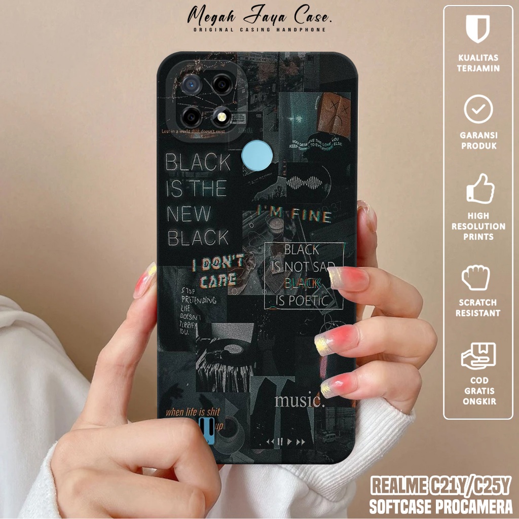 Case REALME C21Y / C25Y - Softcase Hp REALME C21Y / C25Y Motif AESTH - Silikon Hp REALME C21Y - Kond
