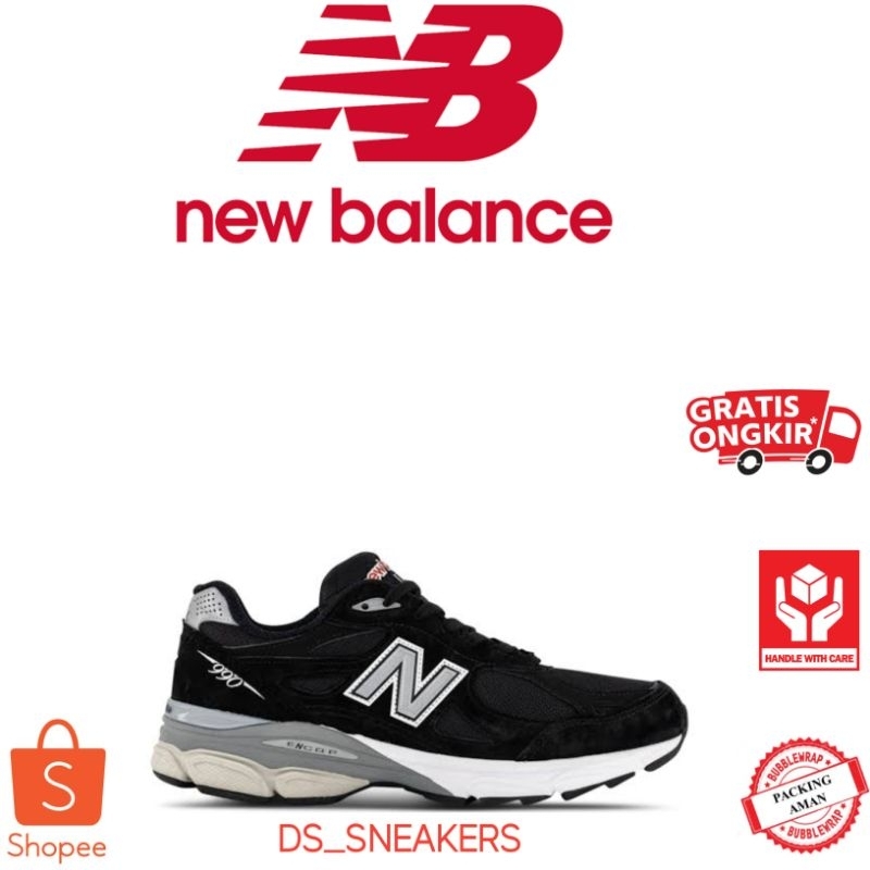 Sepatu NB 990V3 Black White