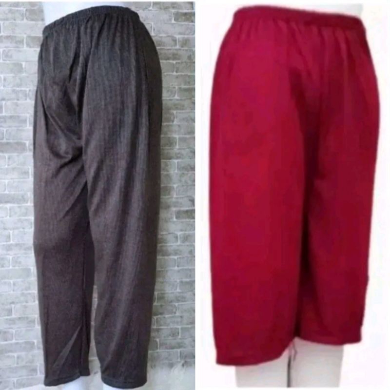 Celana Wanita Santai Harian Celana Panjang Kulot Babat Celamis Polos Celana Tidur Celana Dalaman Gam