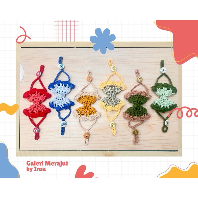 Strap Masker Rajut Hijab Pita| Connector Masker Rajut Hijab Pita twotone