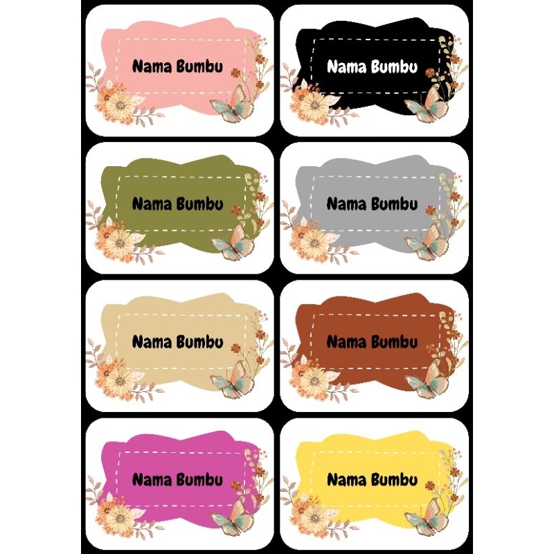 

stiker nama bumbu dapur