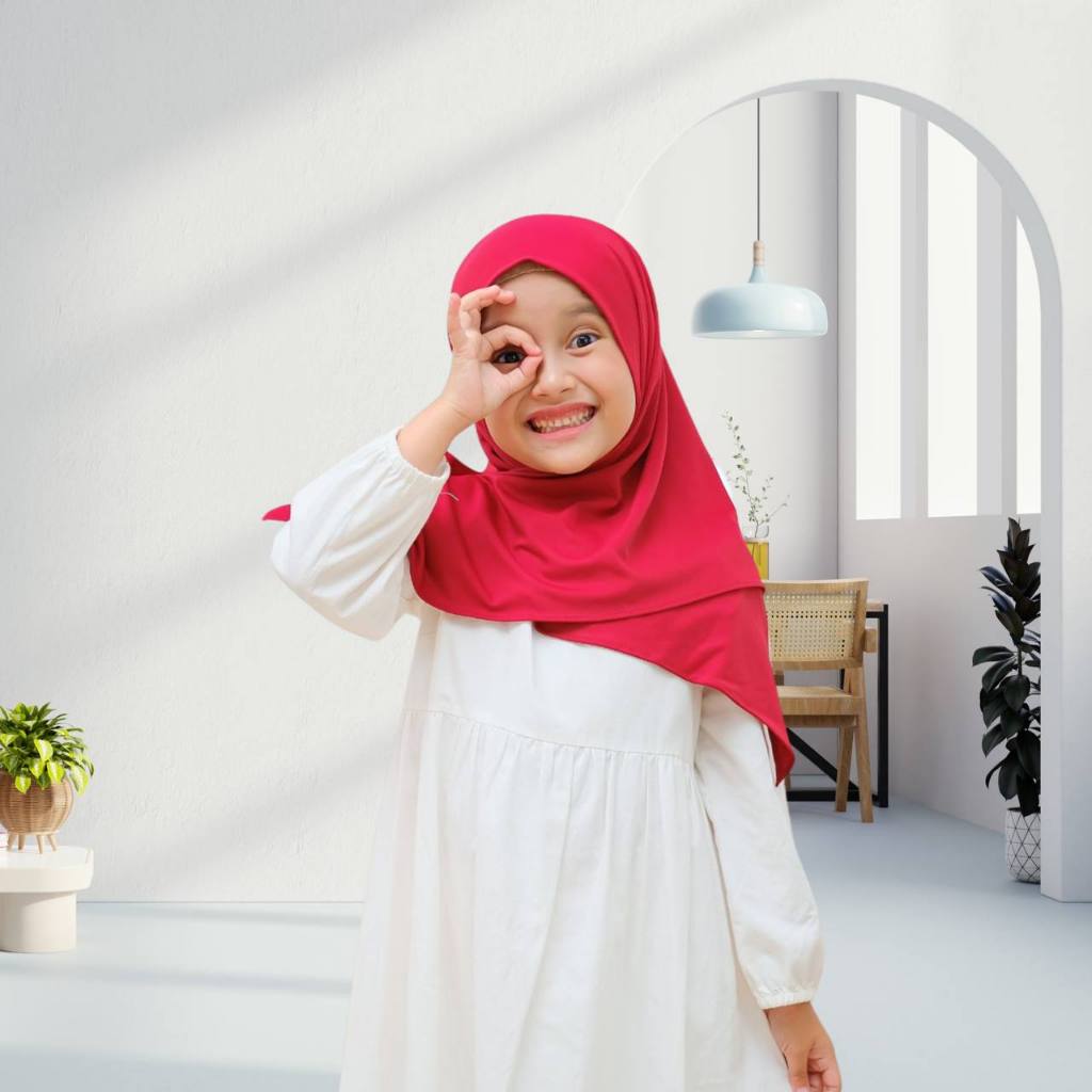 AHSIRA.AHZA | SEGIEMPAT ANAK HIJAB ANAK INSTAN HIJAB ANAK MUSLIM