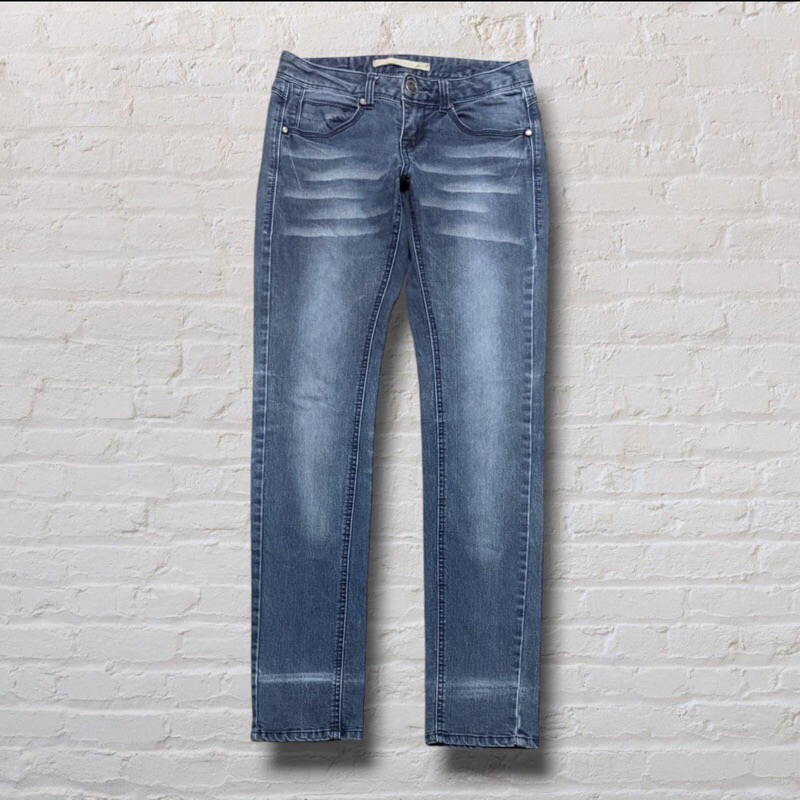 Size 28 Celana Panjang Longpants Jeans Nix Blue Wash Fading Skinny Fit Original Second Preloved #CJ6