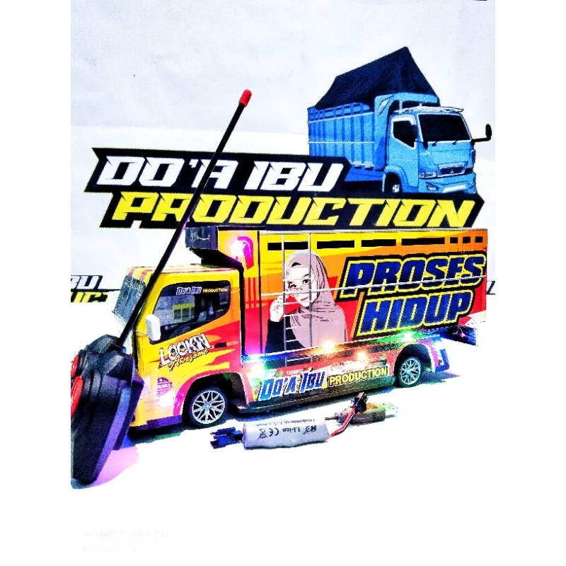 MOBIL MINIATUR TRUK OLENG KAYU REMOT KONTROL BATRI BISA DI CAS