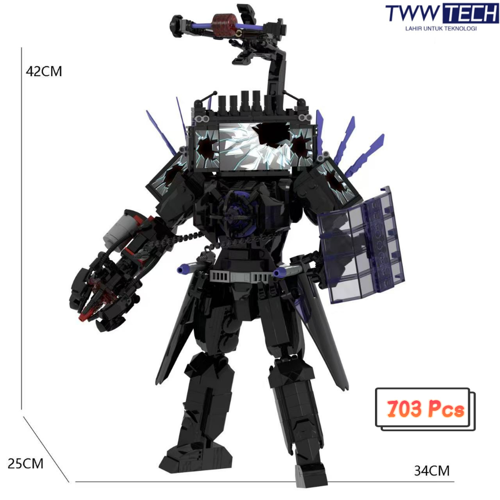 TWW Skibidi Toilet/Titan TV Man/Titan TV Man Murah/Titan TV Man Upgrade/Model Building Blocks