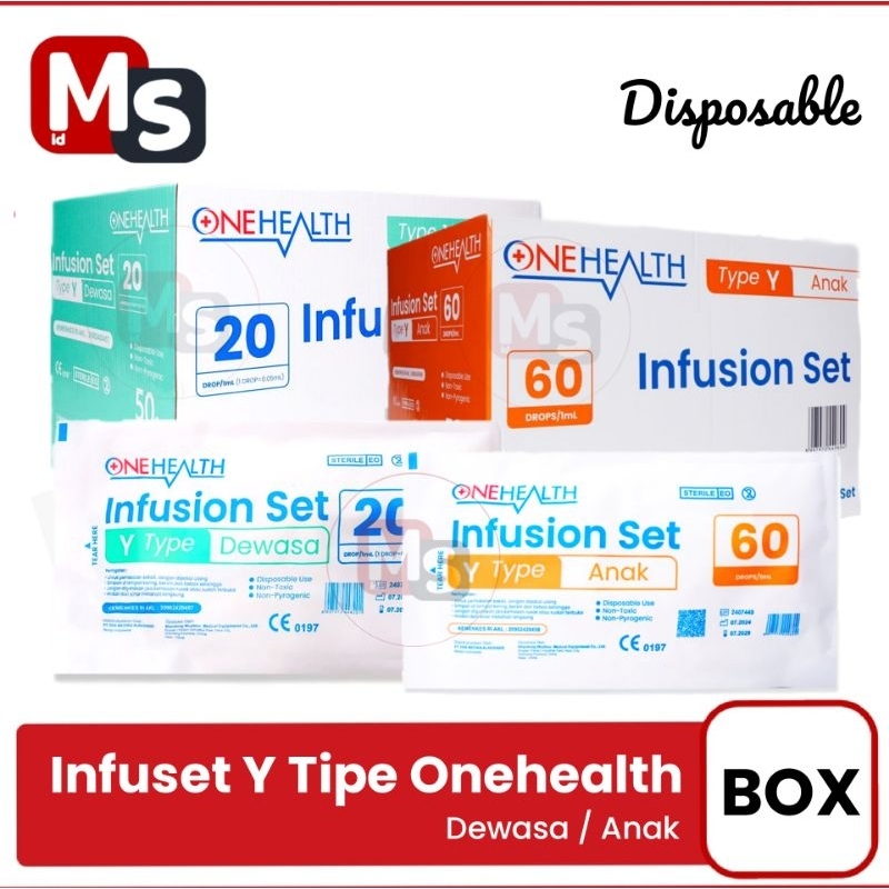 Medisafe Infuset Y Tipe Dewasa & Anak Onehealth Selang Infus Set / Box