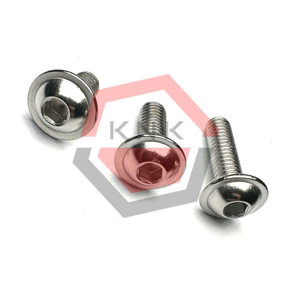 BAUT FLANGE BUTTON HEAD M6x25 STAINLESS STEEL