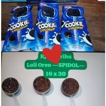 

Permen cookies lolipop 1pak isi 30pcs