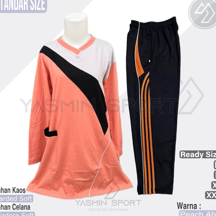 Kejutan Hemat  Setelan Olahraga tunik Wanita Muslimah  1Stel Baju Olahraga Senam  Oneset Seragam Ola