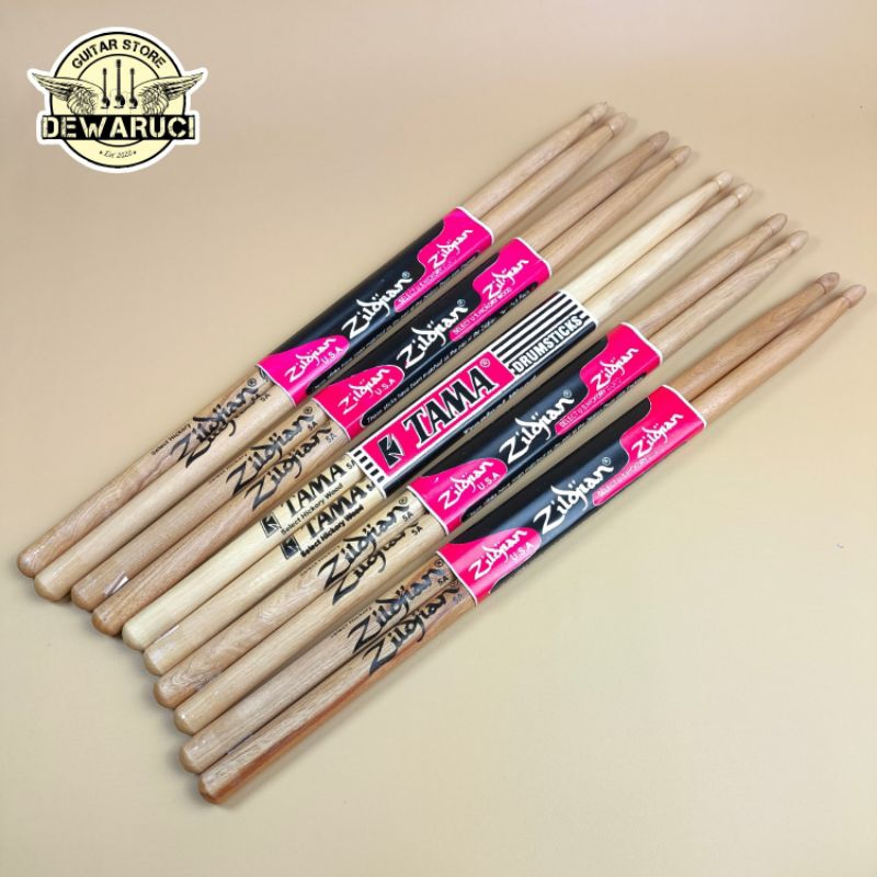 Stick Drum 5A Sepasang | Stick Drum Zildjian dan Tama