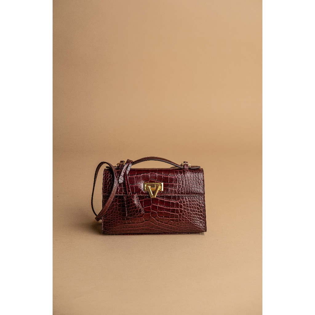 Vone World - Heart Bag Wine Crocodile