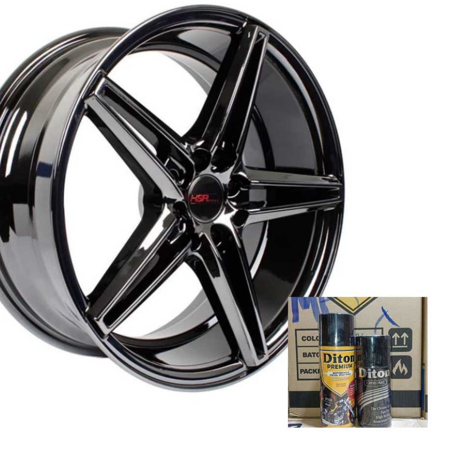 Super Baru  PAKET 2 KALENG BLACK CHROME pilok pilox diton premium x diton chrome paket chrome black 