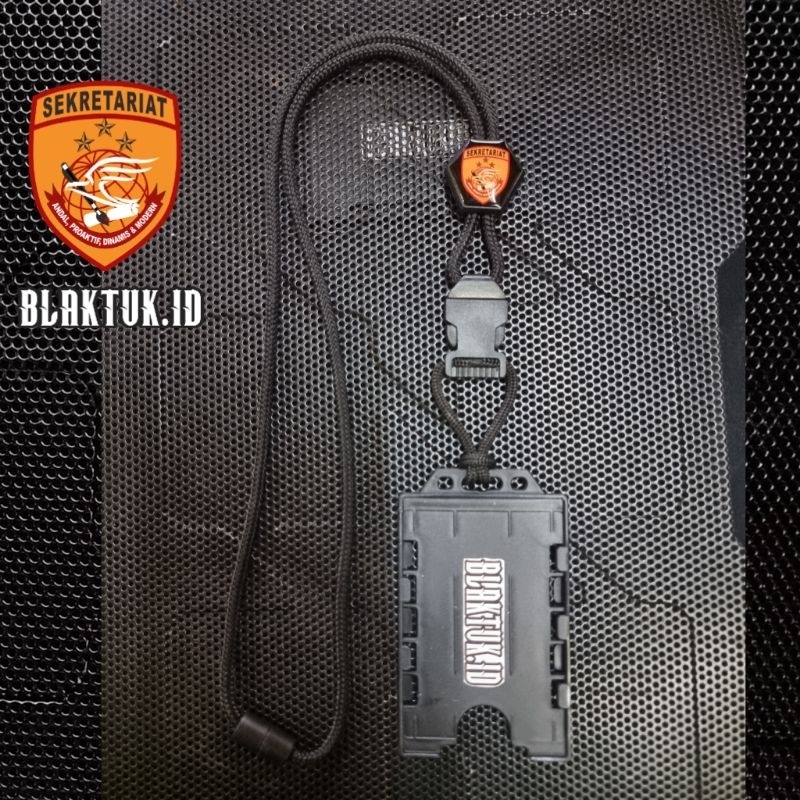 

Lanyard tactical holder id card Slide exagonal logo SEKRETARIAT POLRI