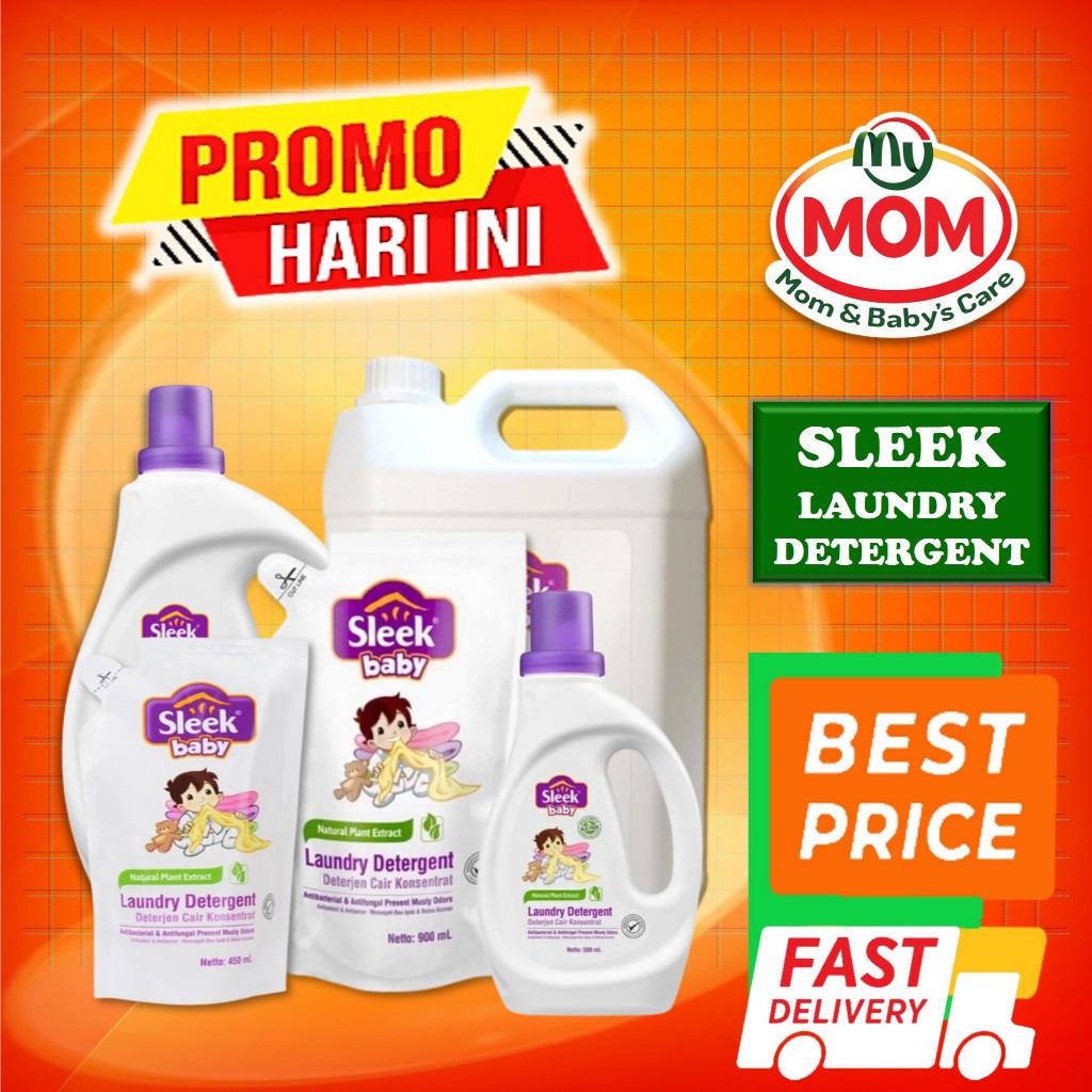 SLEEK Baby Laundry Detergent Series / Detergen Sabun Cuci Baju Bayi / Deterjen Natural / MyMom
