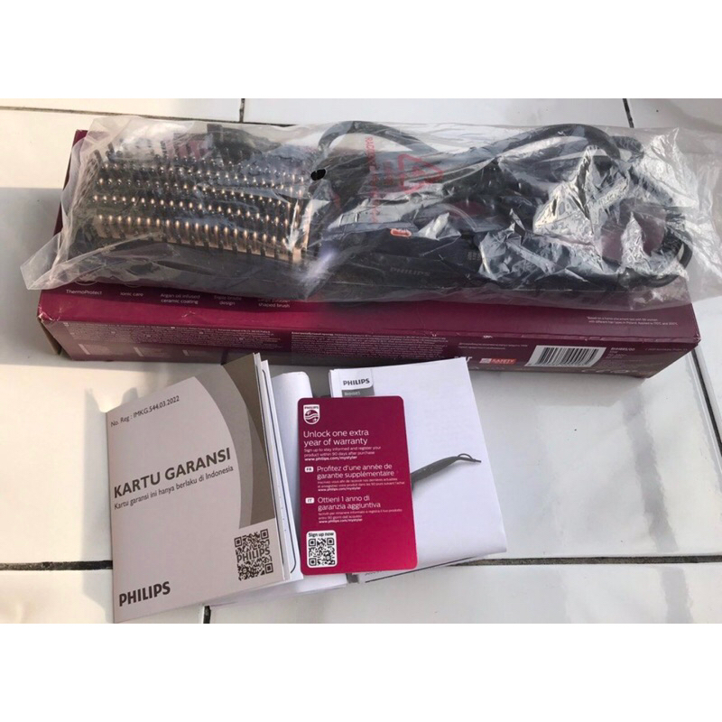 Jual Rugi Original Philips Heated Brush BHH885/00 Sisir Catok dengan Argan Oil dan Ionic Teknologi