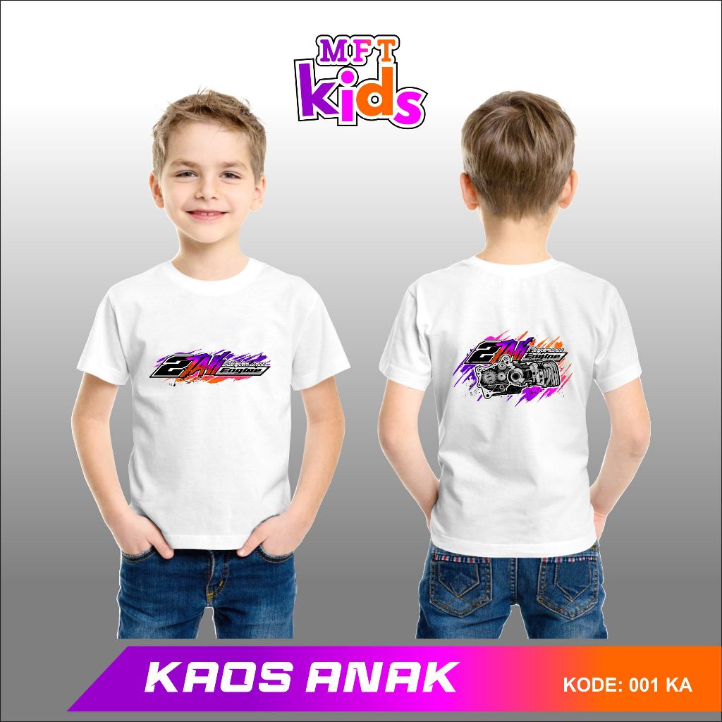 Kaos T-shirt Racing Anak Desain Racing Otomotif