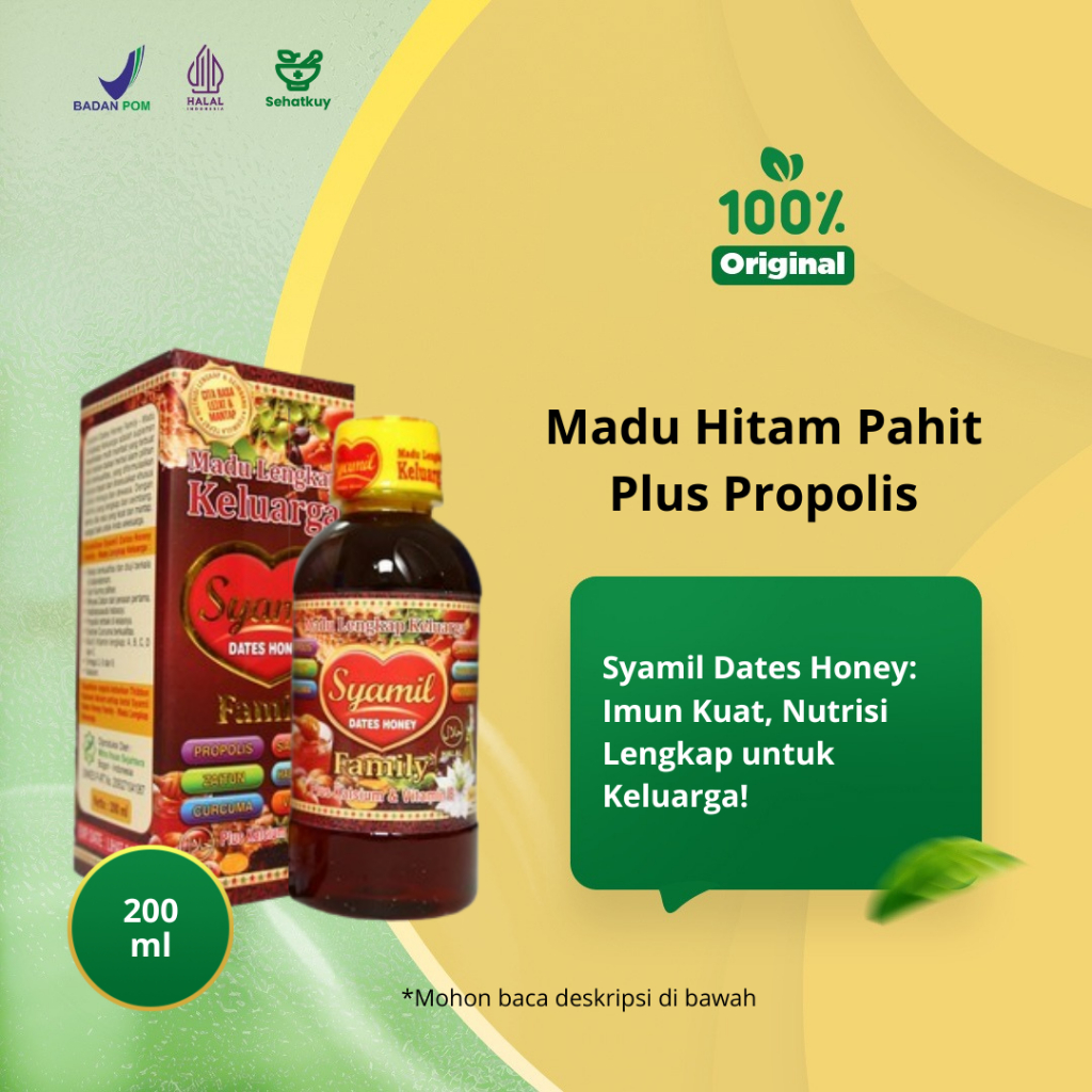

Syamil Family Dates Honey / Madu Dewasa Keluarga 200 ml