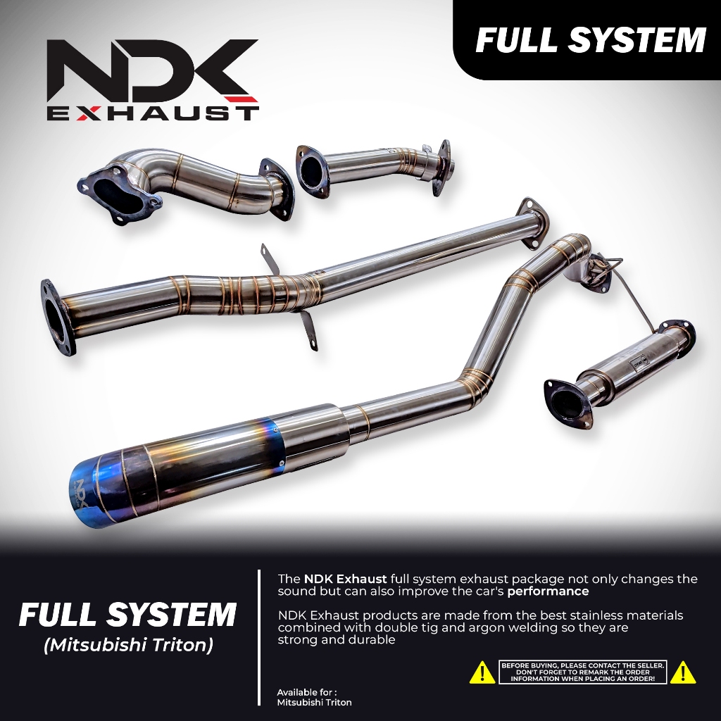 NDK KNALPOT DIESEL PAJERO TRITON FULLSYSTEM NDK SPEK GAHAR KNALPOT SEMUA PAJERO TRITON MERK NDK EXHA