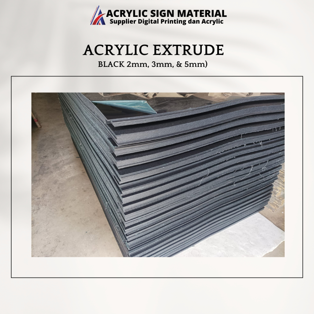 AKRILIK EXTRUDED HITAM KODE 502 122X244 2MM-5MM