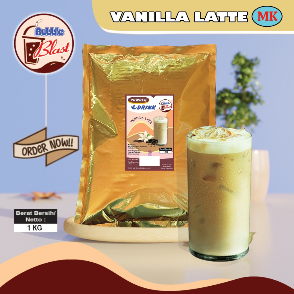 

Bubuk VANILLA LATTE 1 KG - Bubuk Minuman Vanila Late - MIX Creamer + Gula / Powder Drink