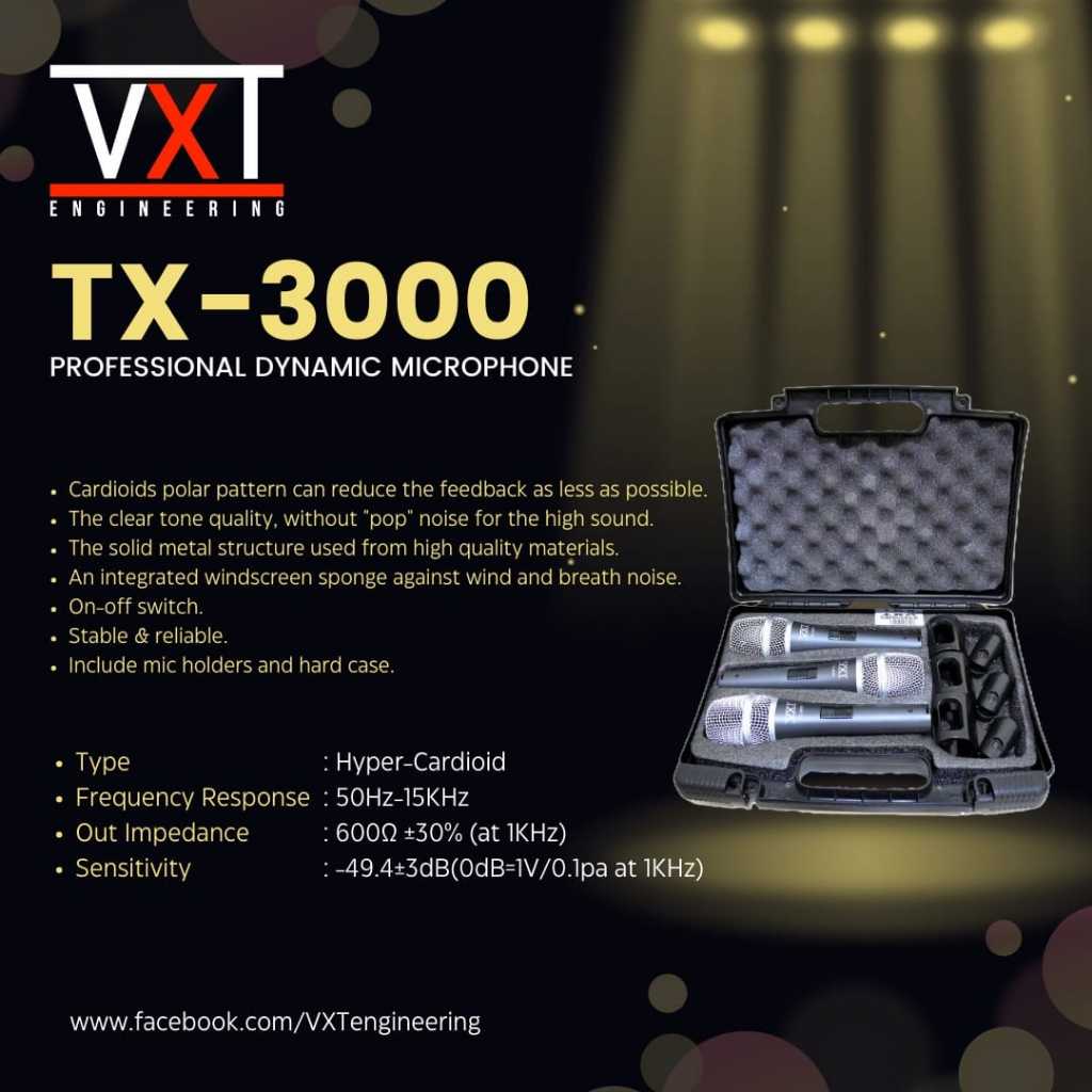 MIC Kabel VXT Microphone TX-3000