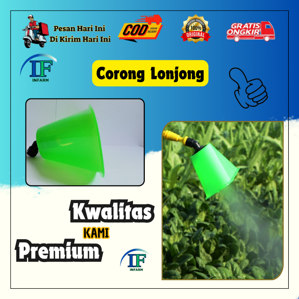 SPUYER / NOZZLE SPRAYER / NOZZLE PLASTIK CORONG ANTI ANGIN FUN 25 CORONG SPRAYER WARNA HIJAU LONJONG