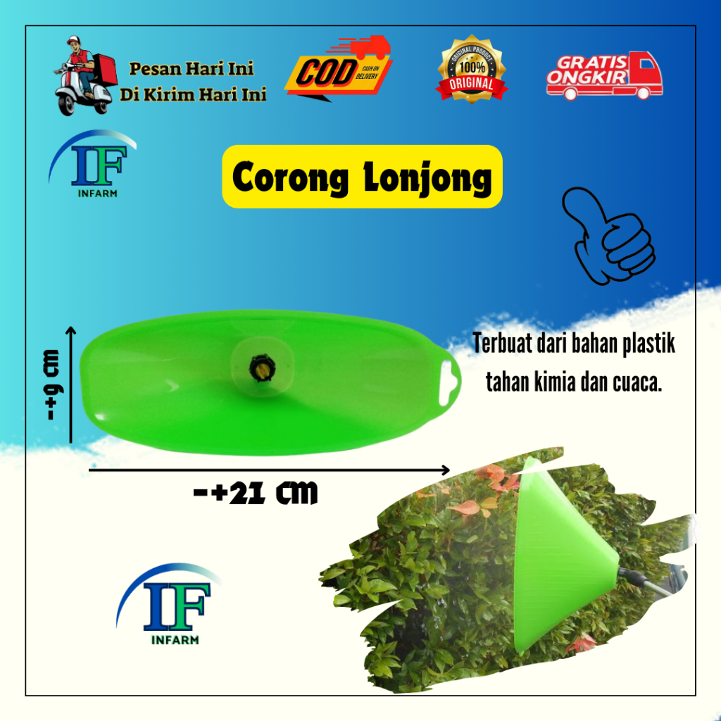 SPUYER / NOZZLE SPRAYER / NOZZLE PLASTIK CORONG ANTI ANGIN FUN 25 CORONG SPRAYER WARNA HIJAU LONJONG