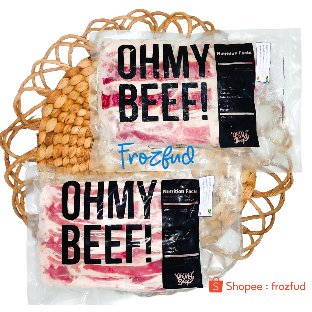 

[KHUSUS SAME-DAY] Oh My Beef / Daging Sapi Full Slice (Fat)