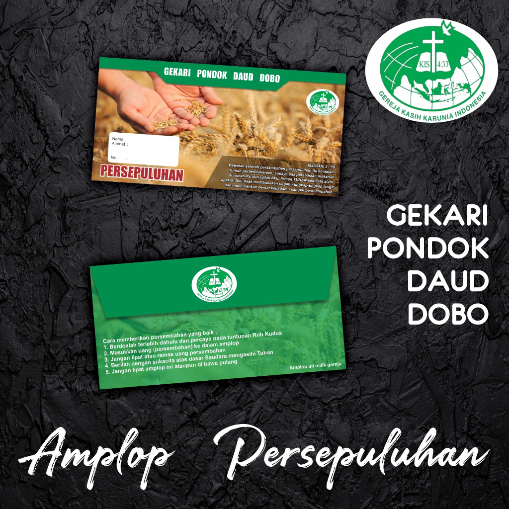 

Amplop Persepuluhan untuk GEKARI Pondok Daud Dobo