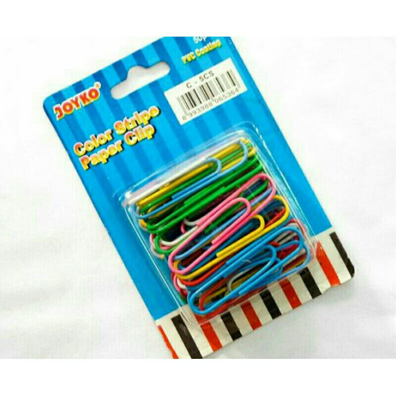

Klip penjepit kertas warna JOYKO C-5SC/paper clip