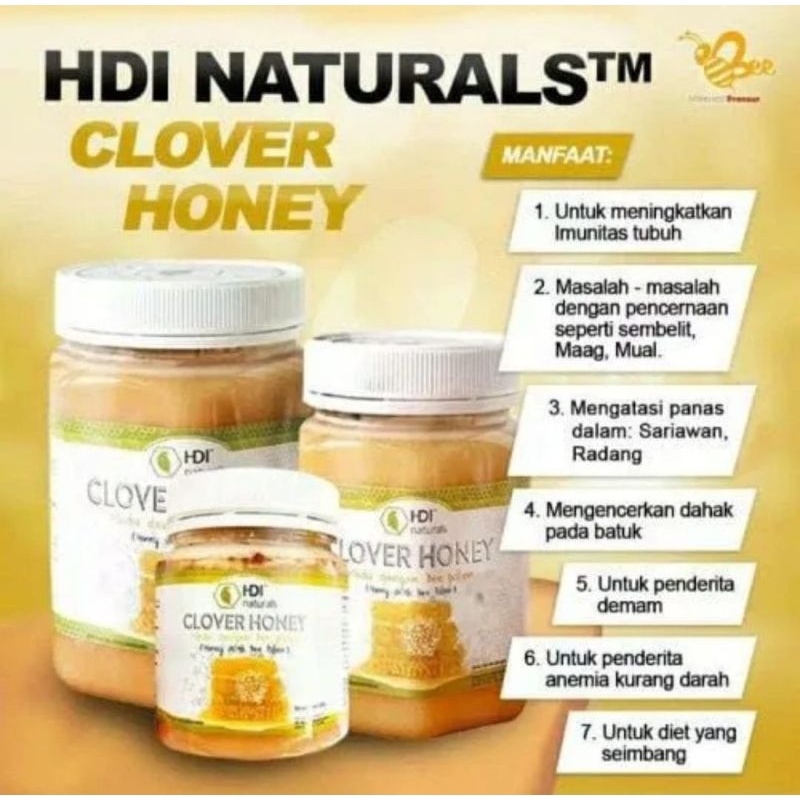 

Madu Natural Clover Honey + free Sendok Kayu
