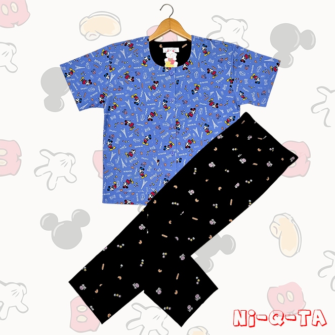 Piyama NiQTa Mickey baju tidur piama katun
