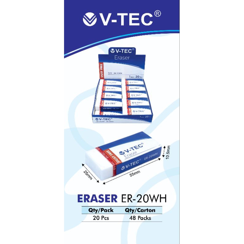 

V-TEC Eraser Type ER-20WH New
