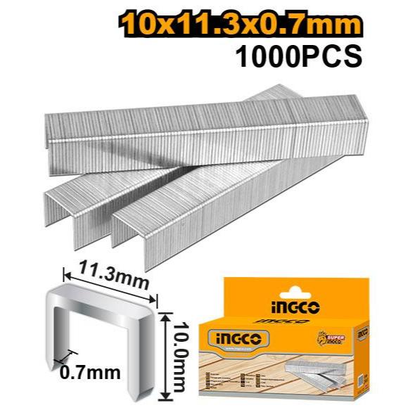 

INGCO STS0110 Refill Staples tembak (10mm x 0.7mm) isi 1000pcs